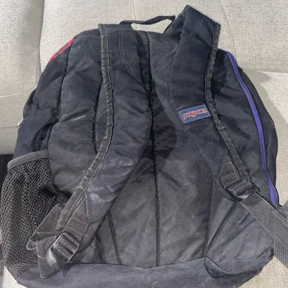 Jansport Black Backpack with Logo Detail - Picture 2 of 3